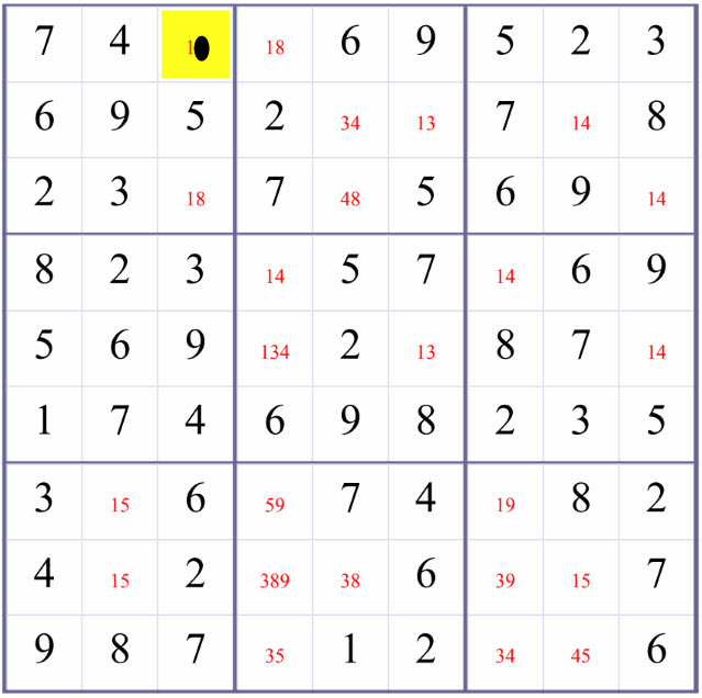 Last resort technique to solve a Sudoku: Guessing