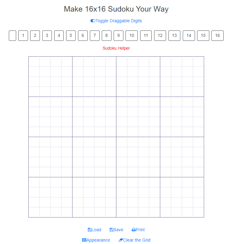 16 by 16 Sudoku 16 by 16 Sudoku