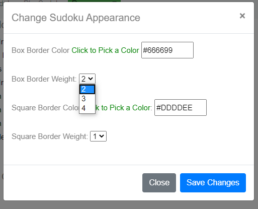 Change Box Border Weight Change Box Border Weight