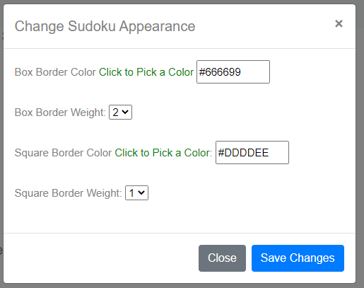 Change Empty Sudoku Grid Appearance