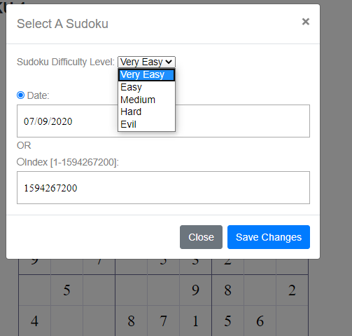 9 by 9 Sudoku Options