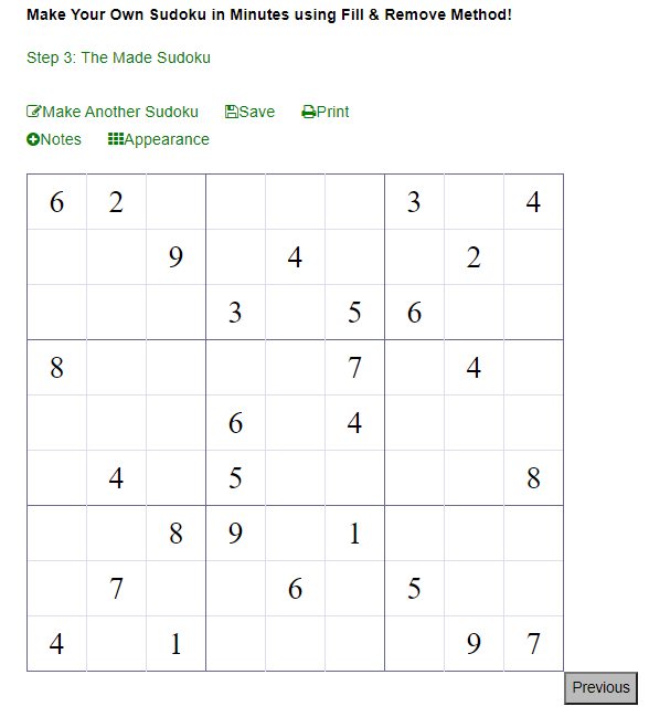 Done Making a Sudoku