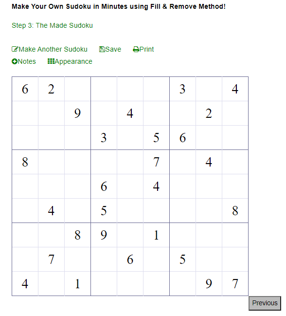 Done Making a Sudoku Done Making a Sudoku