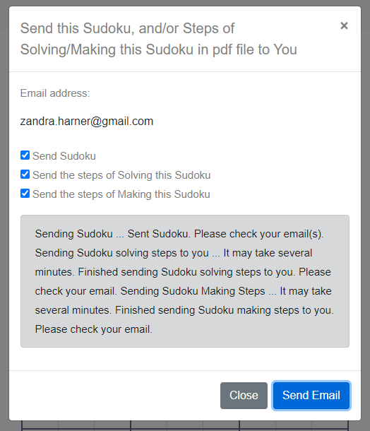 Send Sudoku, Send Sudoku Solving Steps, Send Sudoku Making Steps