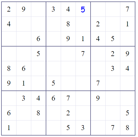 Default Sudoku Grid Appearance