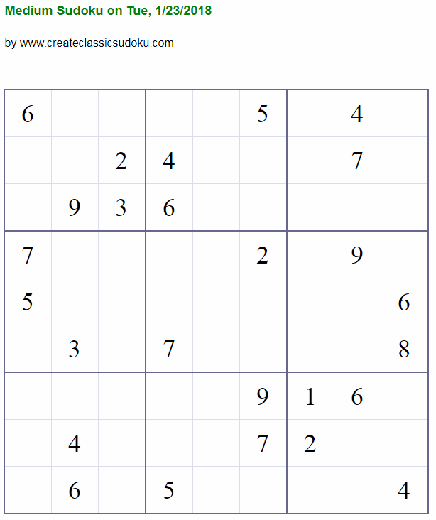 web sudoku printable